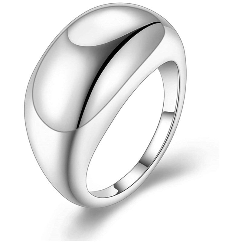 European And American Hot Creative Retro Simple Titanium Steel Casting Twist Personality Bread Ring