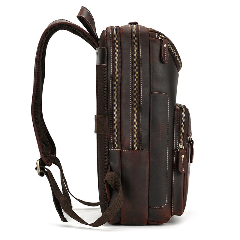 Leather Backpack Vintage Backpack Men's Cowhide