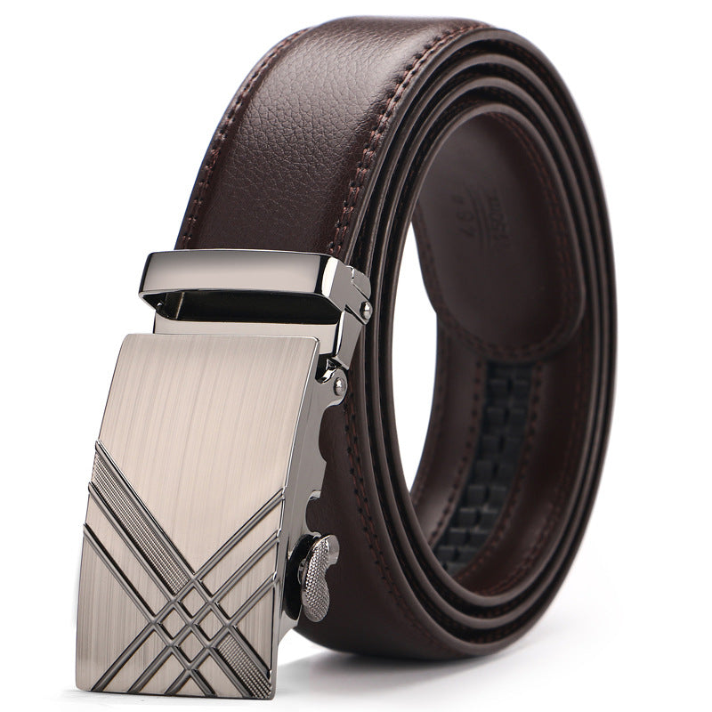 Men's Automatic Buckle Casual Leather Belt