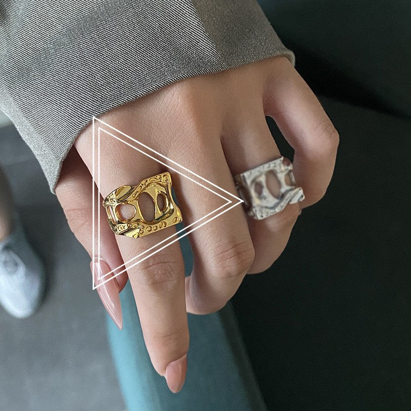 Female Niche Light Luxury Girls Ring Net Celebrity Accessories