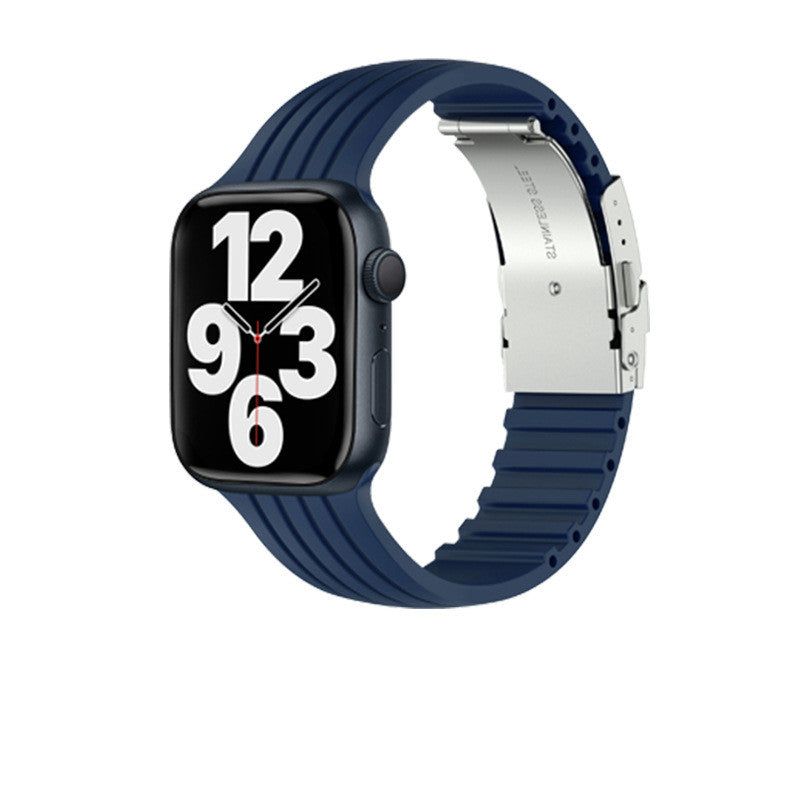 Silicone Stripe Apple Watch Strap For Men and Women