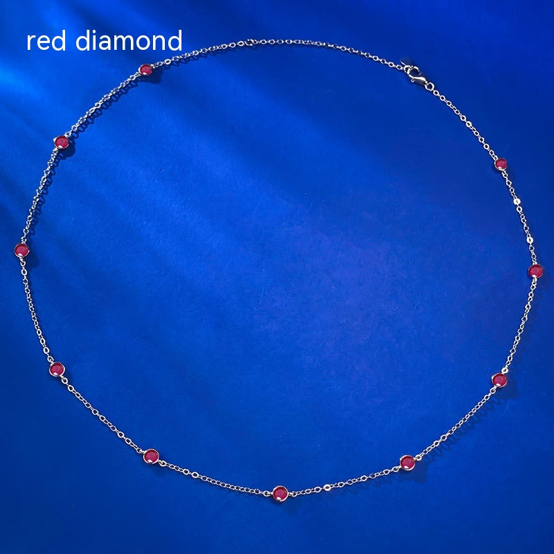 Silver Light Luxury Zircon Necklace Special-Interest Design