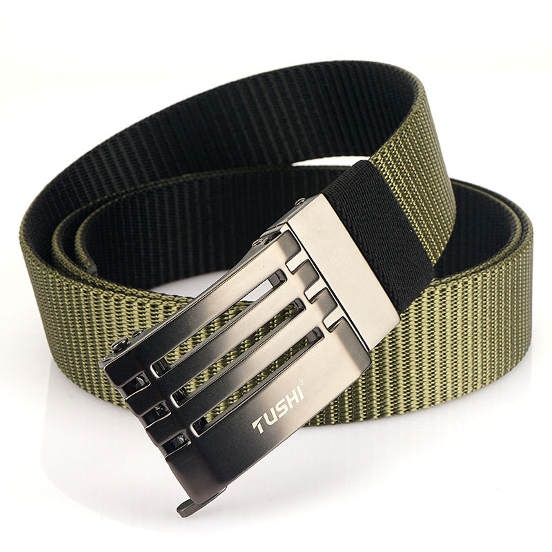 Men's Simple Rotary Automatic Buckle Belt