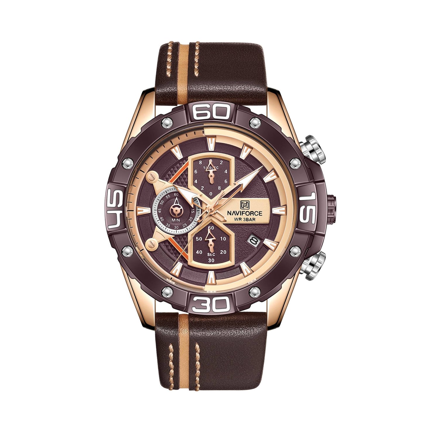 Fashion Skeleton Three-Eye Personality Waterproof Watch For Men