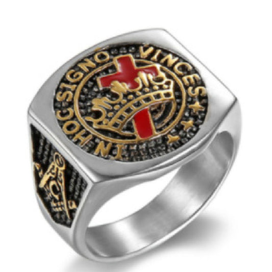 Vintage Cross Stainless Steel Ring