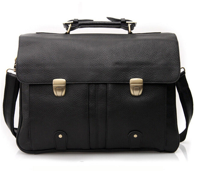 Business Men's Top Layer Cowhide Briefcase