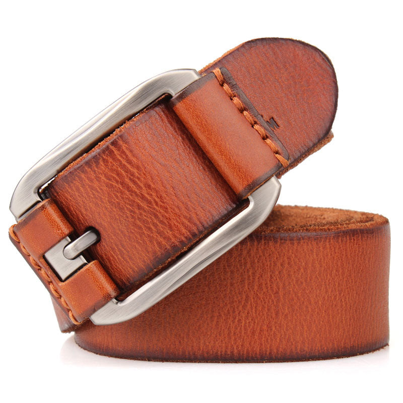 Men's Leather Belt In One Single Layer First Layer