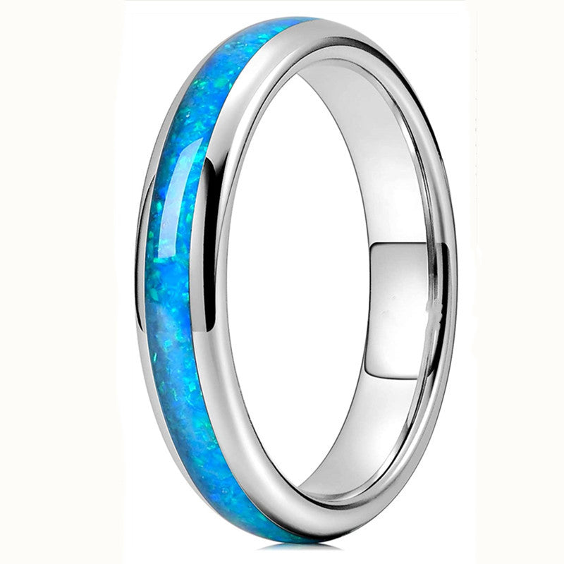 Women's Fashion Arc Edge Blue Sticker Ring