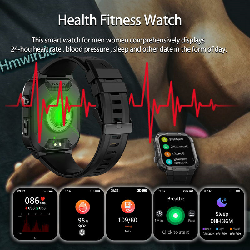 Full Touch Smart Watch Blood Pressure Oxygen Mk66 Smart Watch Band