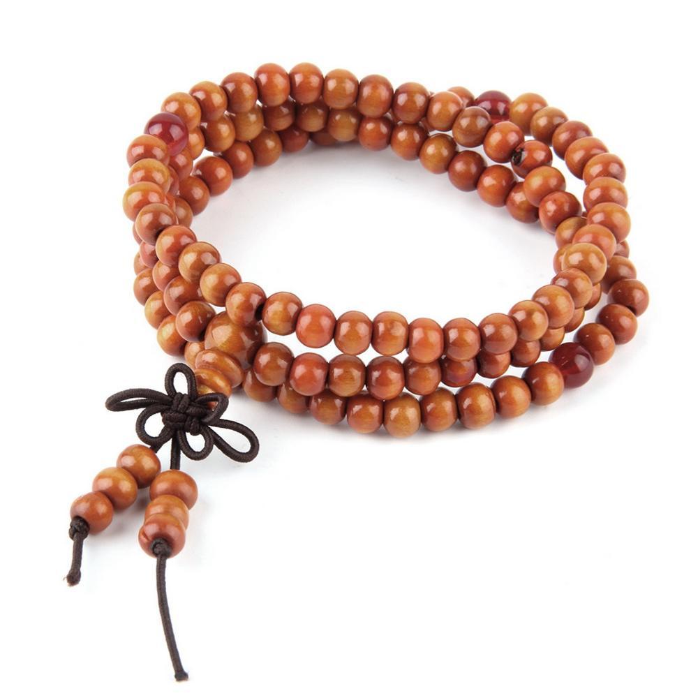 6Mm Natural Sandalwood Buddhist Buddha Meditation 108 Beads