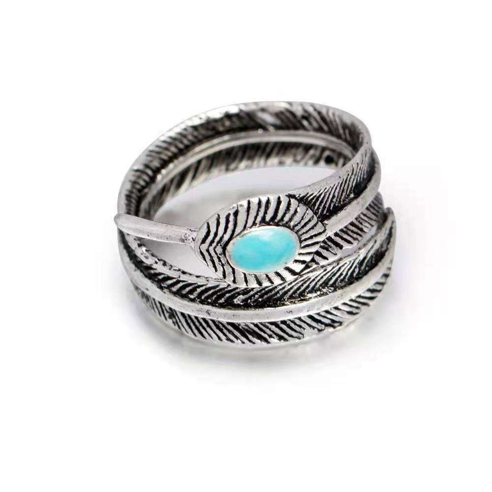 Feather Men's and Women's  Ring Jewelry Leaf Ring