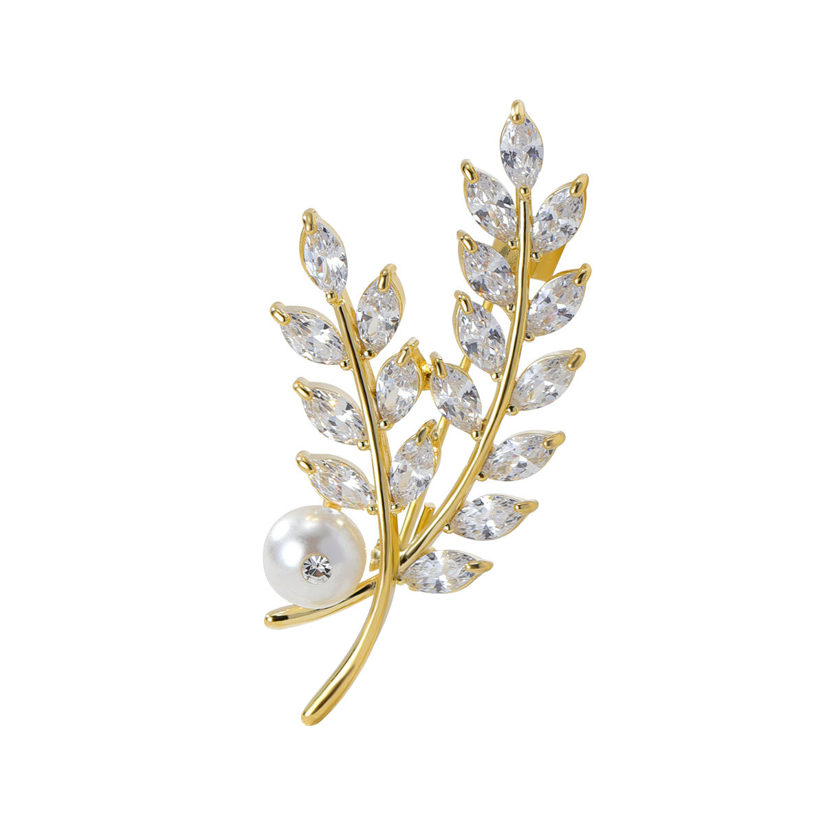 High-Grade Leaf Pearl Brooch For Women