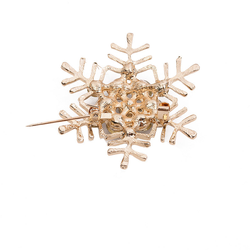 Diamond Snowflake Brooch