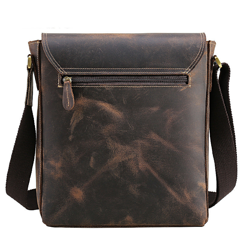 Top Layer Cowhide One-Shoulder Casual Leather Men's Bag