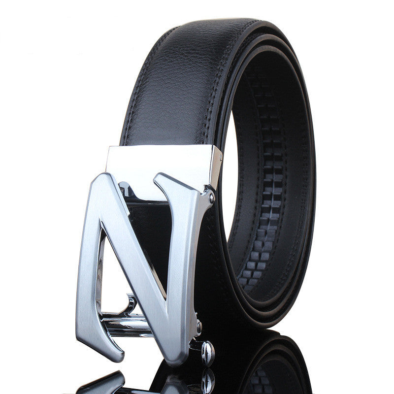 Men's Automatic Buckle Casual Leather Belt