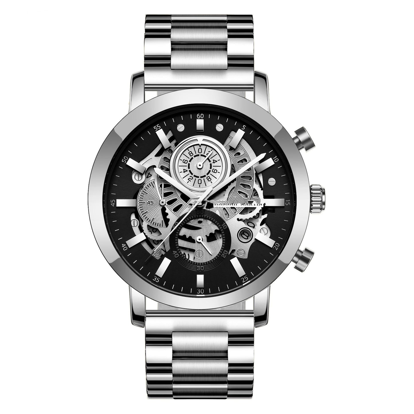 Men's Multi-Functional Calendar Watch Hollowed Out