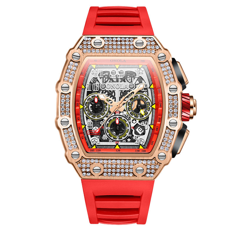 Full Diamond Fashion Hot Multi-Functional Mechanical Watch