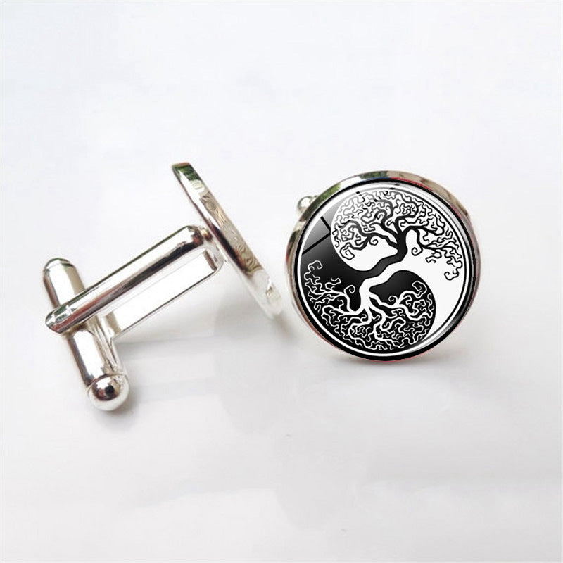 Tree Of Life Time Gem Cufflinks