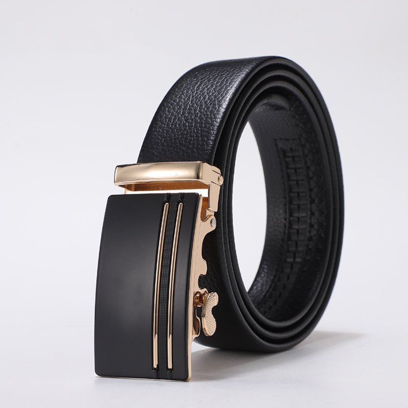 Men's Soft Leather Belt With Automatic Buckle