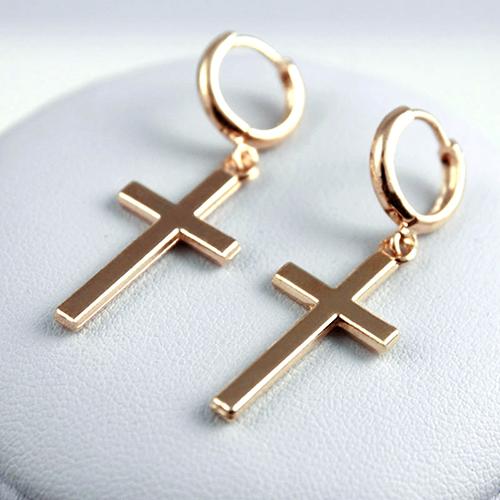 Glossy Cross Earrings