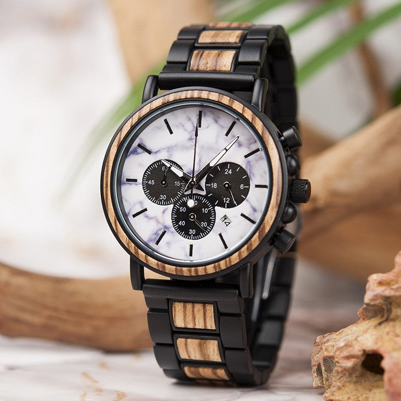 Multi-Functional Cross-Border Literary Young Men's Wooden Watch Luminous Watch