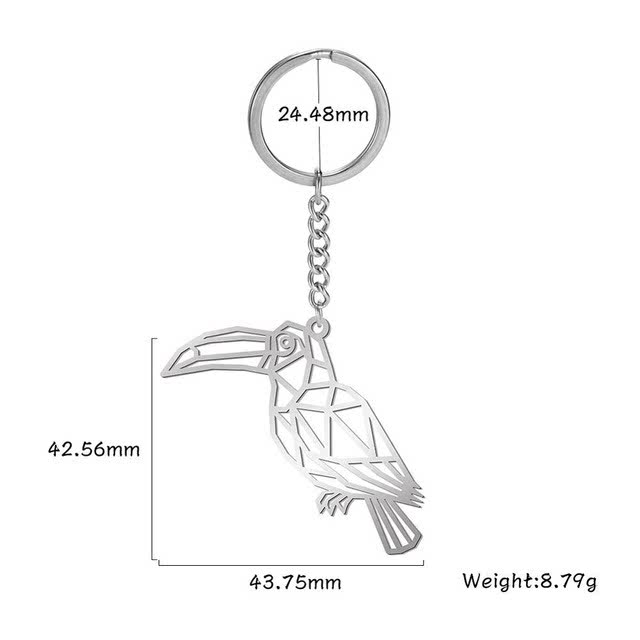 Steel Bear Rabbit Bird Key Ring For Men Wome