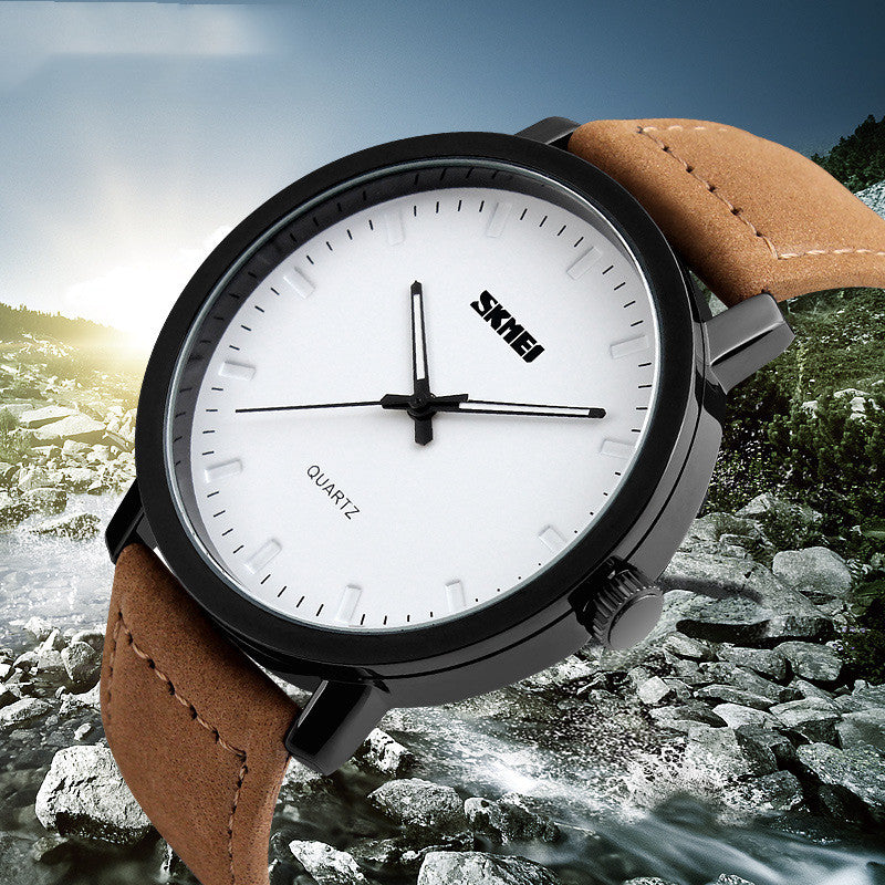 Men's Retro Fashion Minimalism Waterproof Quartz Watch