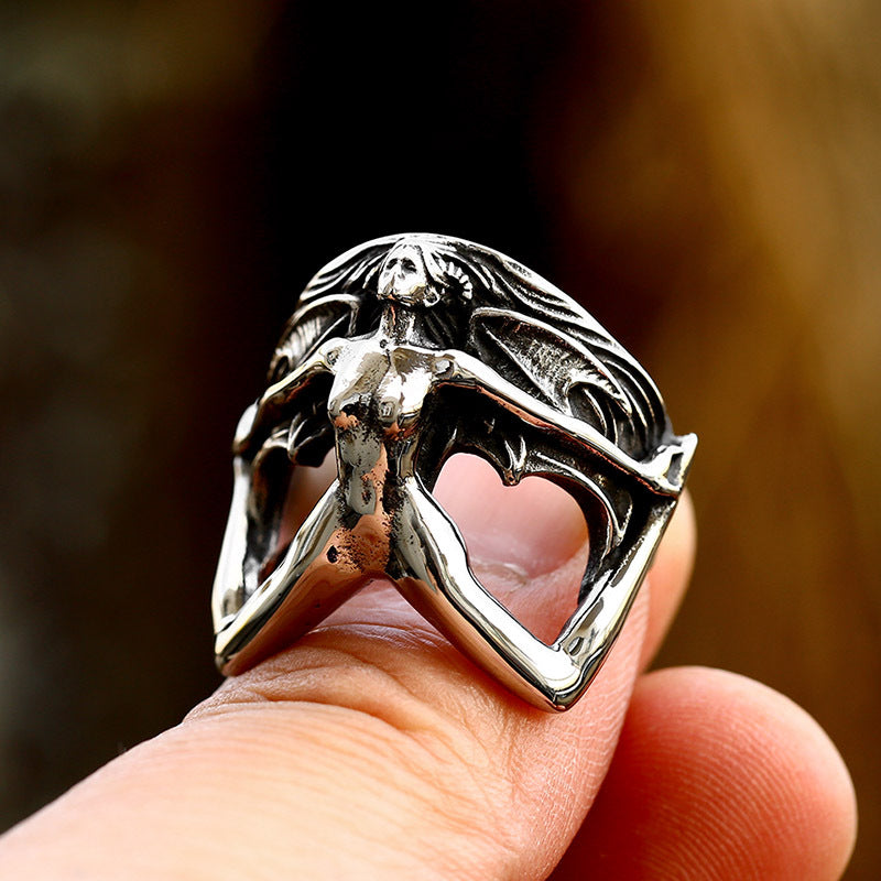 Gothic Style Stainless Steel Devil Ring