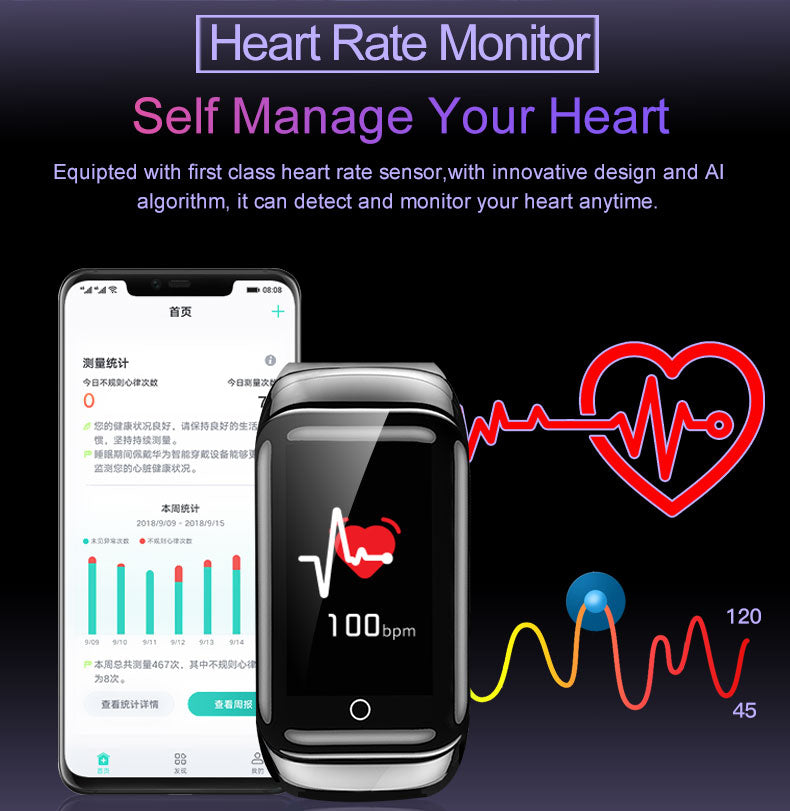 Hot M7 Bracelet, Bluetooth Headset, 2-In-1 Smartwatch, Heart Rate Meter, Blood Pressure Smart Bracelet