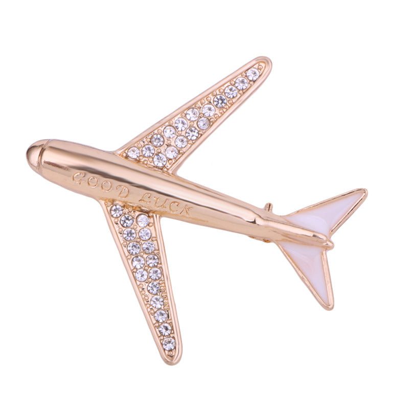 Men's Fashion Simple Geometric Airplane Brooch