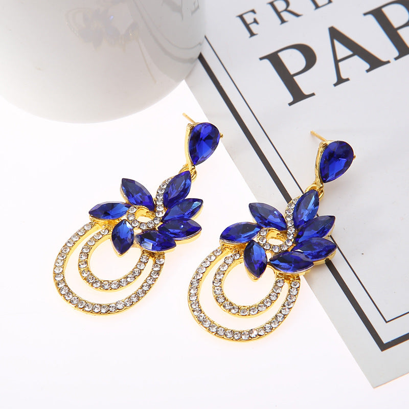 Hot European And American Fashion Flower Earrings