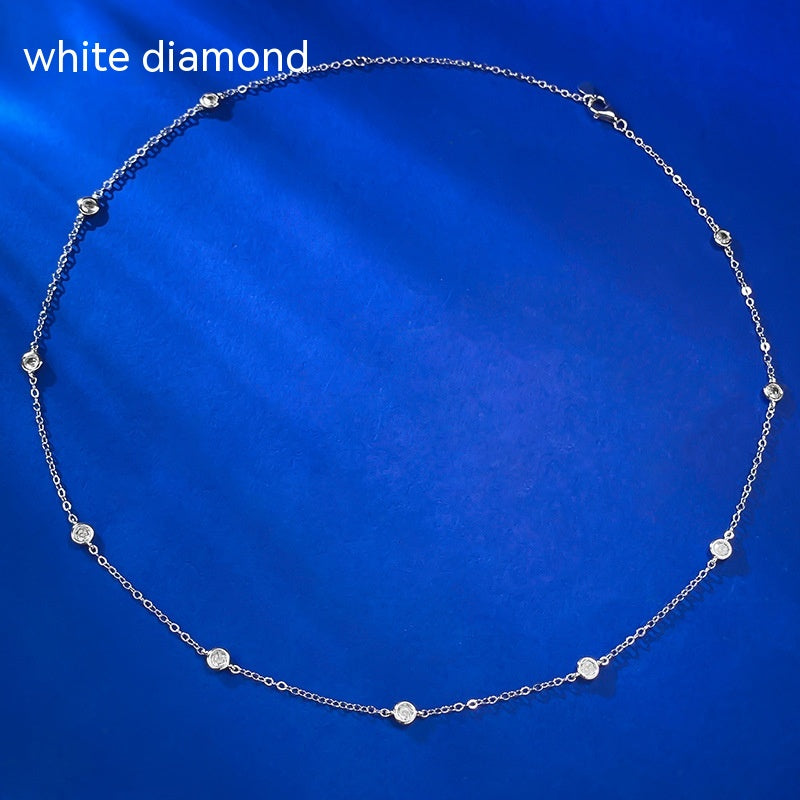 Silver Light Luxury Zircon Necklace Special-Interest Design