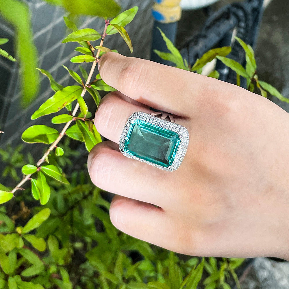 Hot Creative Rectangular Geometric Ring