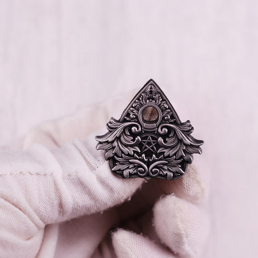 Heart-Shaped Badge Alloy Brooch