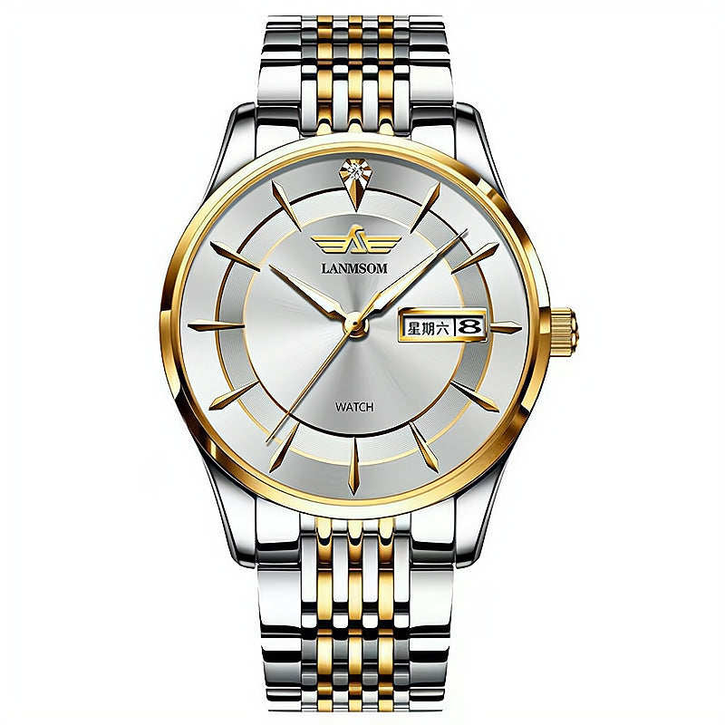 Automatic Non-Mechanical Watch Diamond Waterproof Calendar Men