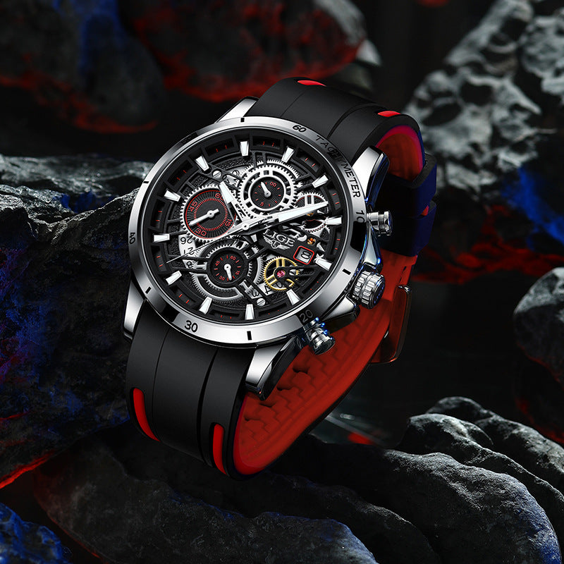 Quartz Watch Skeleton Design Multifunctional