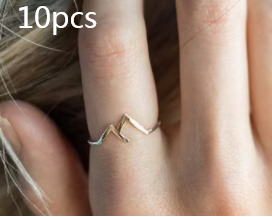 Mountain-Shaped Copper Creative Custom Ladies Ring