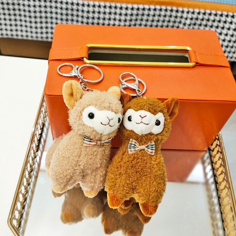 Simulation Small Alpaca Plush Pendant Keychain Doll Cute Grass Mud Horse Doll