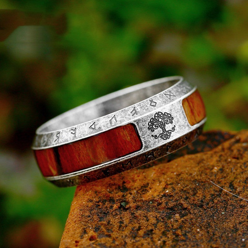 Fashion Simple Titanium Steel Lucky Tree Ring