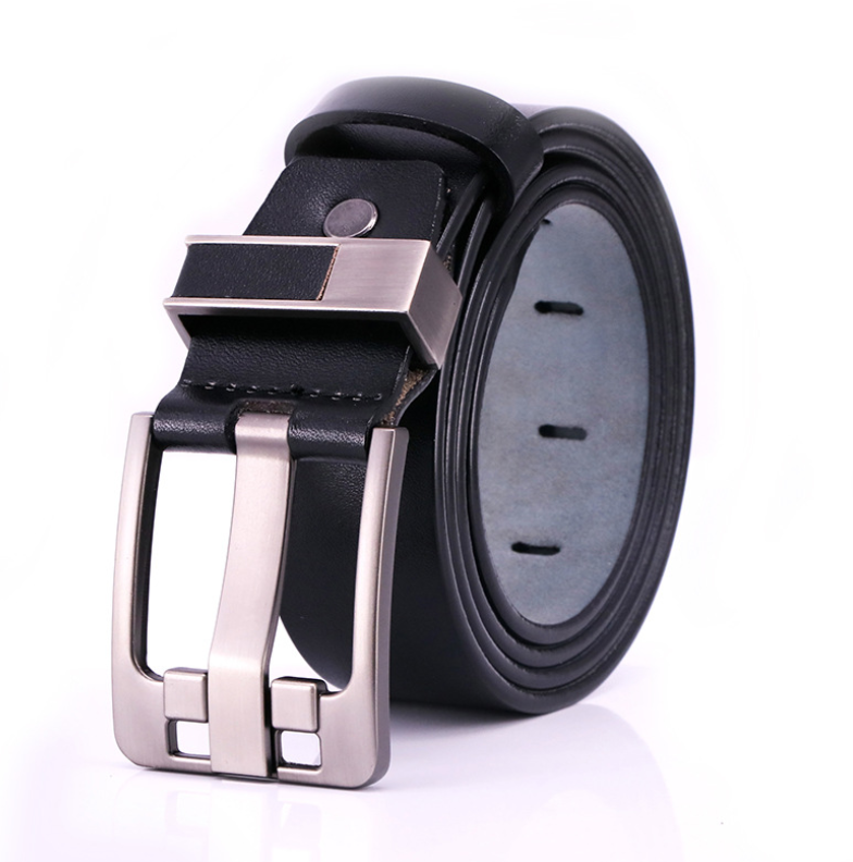 Leather Belt Men's Pin Buckle Retro Belt Two-Layer Leather Antique Belt Trendy Wild Pants Belt E-Commerce Direct Supply