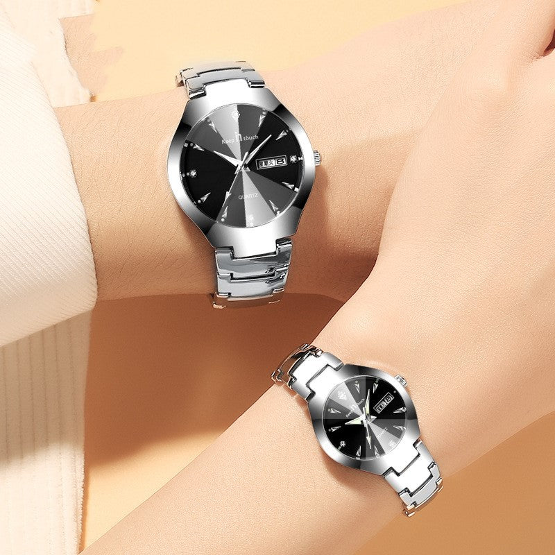 Luminous Watch Couple Watch Calendar Quartz Watch