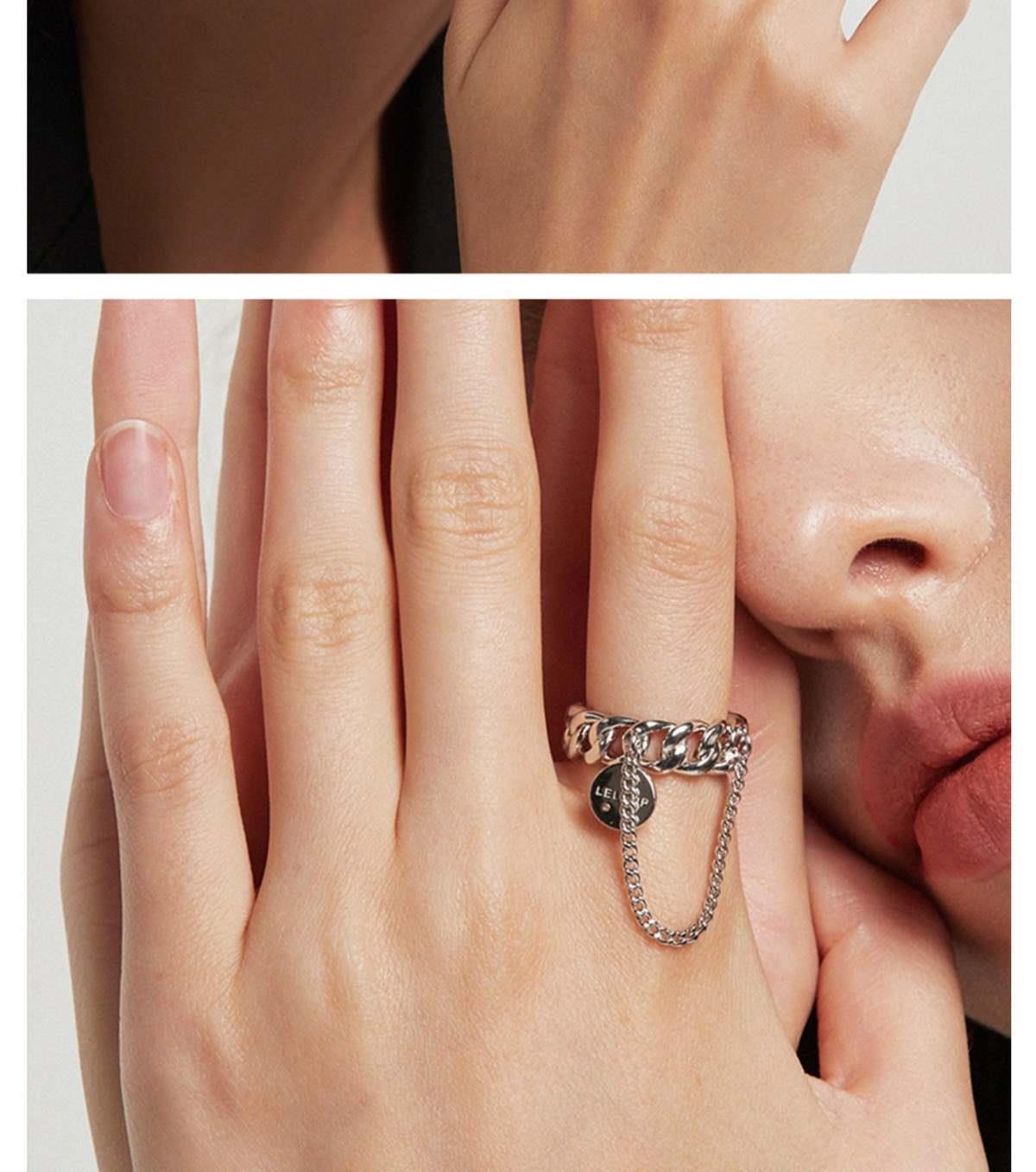 Metal Chain Ring Ins Niche Internet Celebrity Index Finger