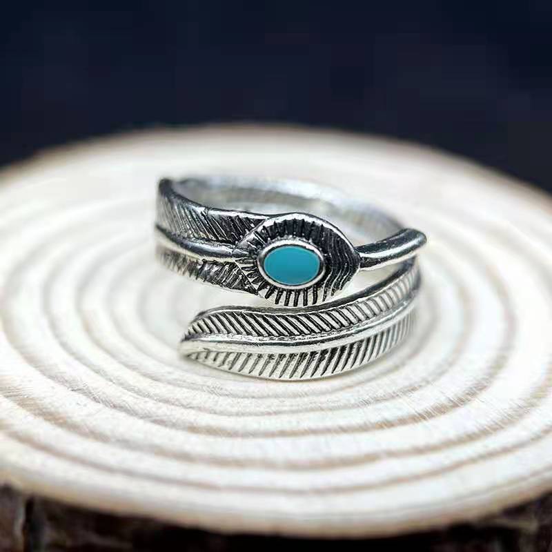 Feather Men's and Women's  Ring Jewelry Leaf Ring