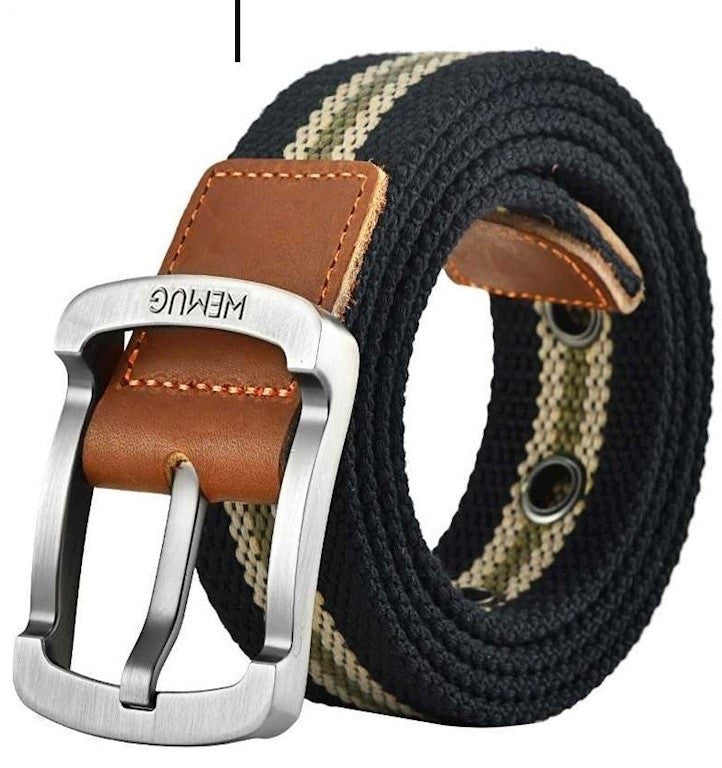 Men's Canvas Work Belt Labor Insurance Pin Buckle Belt