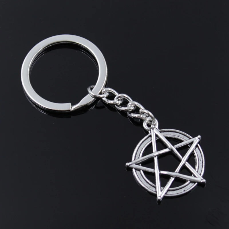 Five Pointed Star Mysterious Power Symbol Key Chain