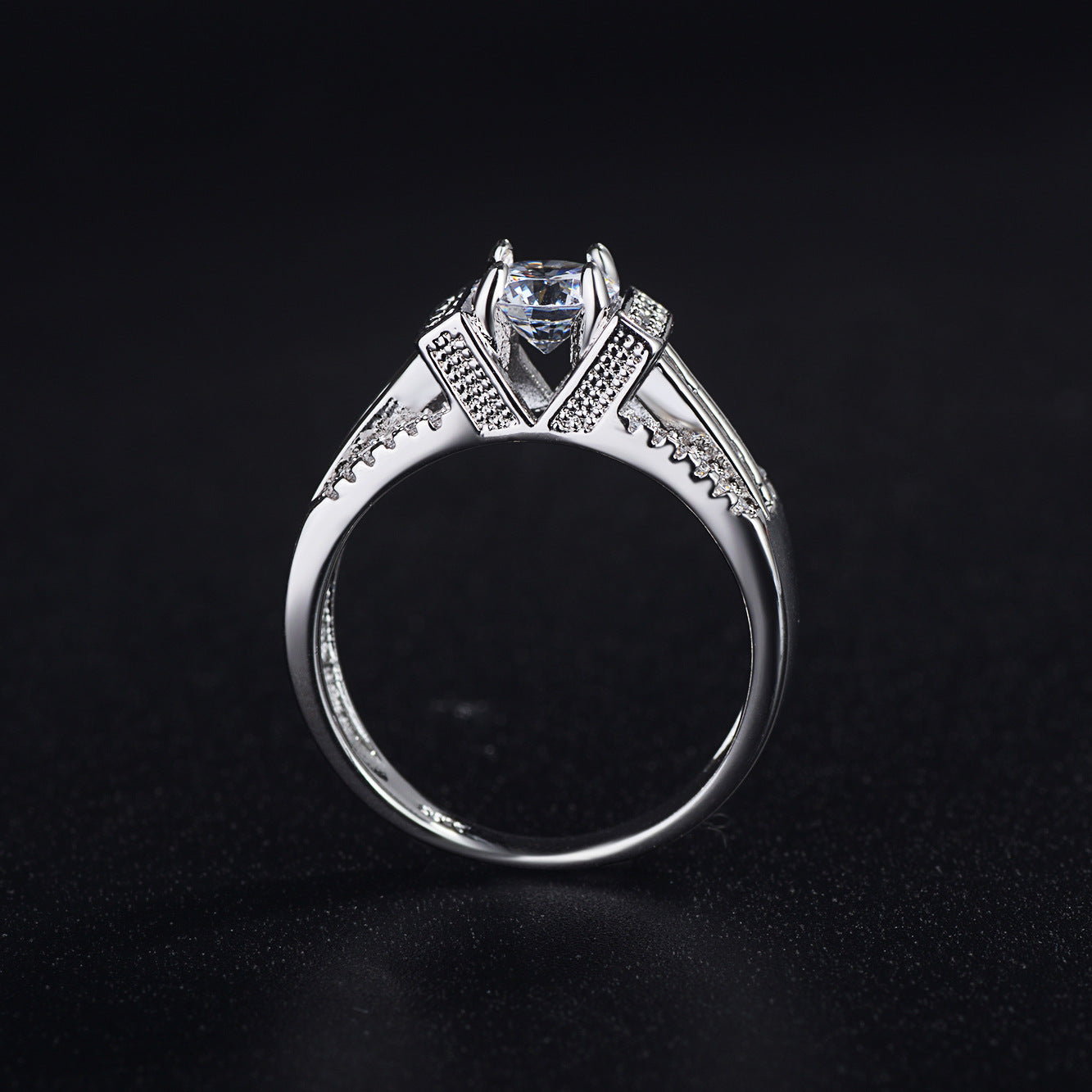 Diamond Zircon Geometric Vintage Jewelry Ring Ring Female