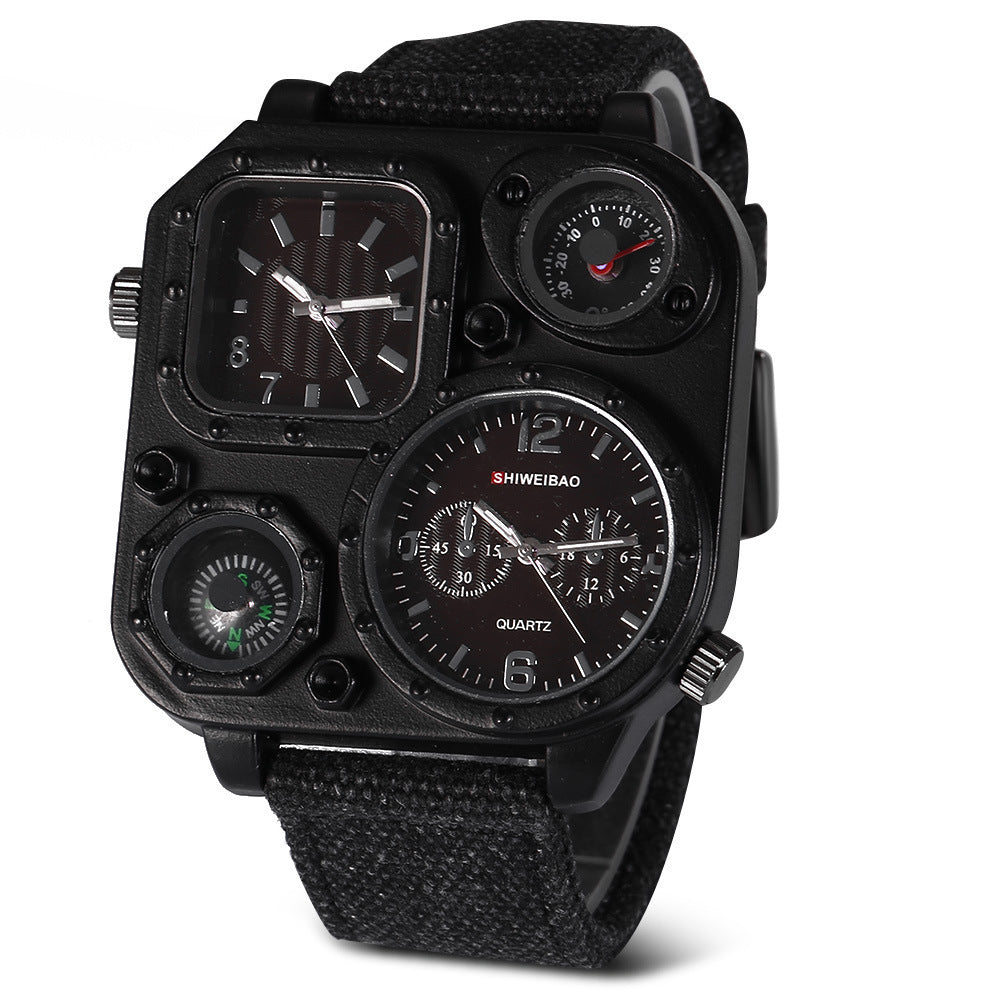 Men's Military Watch Multi-Time Zone Personalized Dial