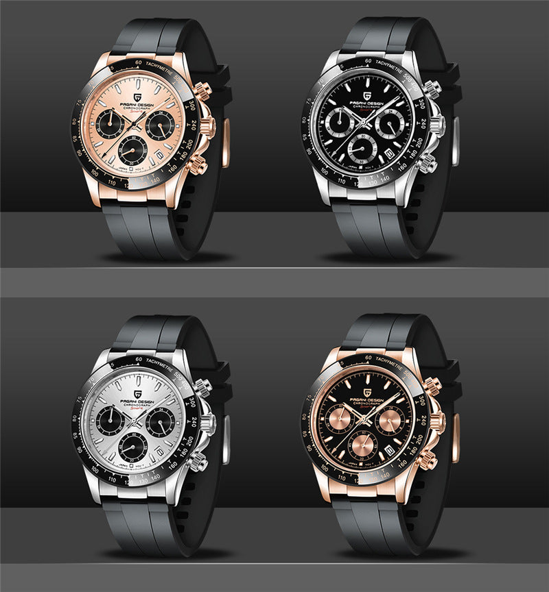 Stylish Six Hand Quartz Movement Watch