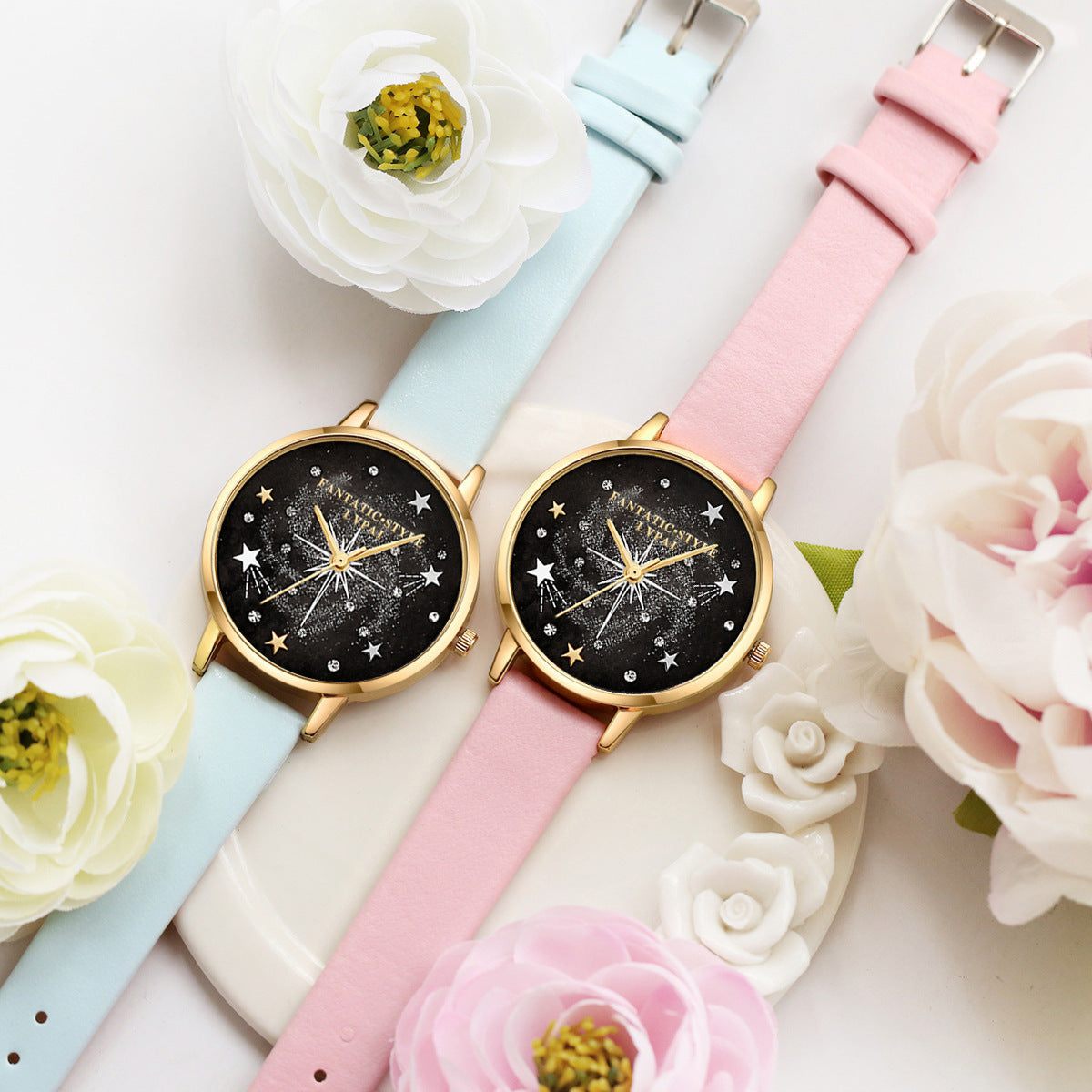 Starry Sky Female Watch Bracelet Combination Set