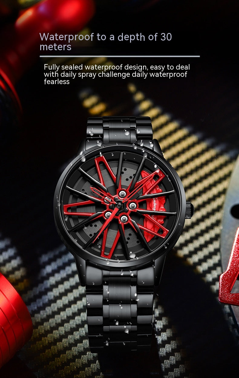 Rotating Wheel Watch Three-Dimensional Hollow